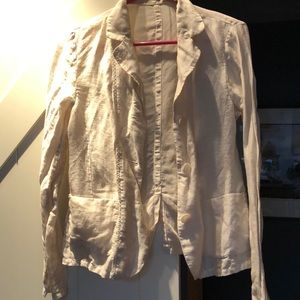 Silk/linen white jacket